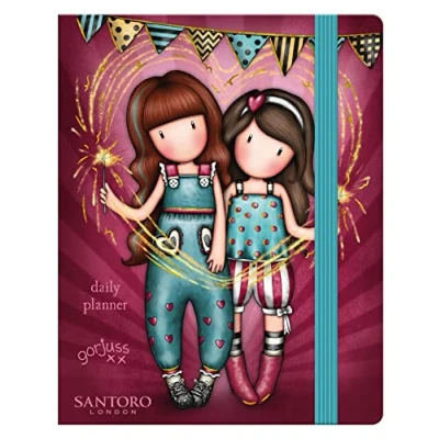 Imagen de SANTORO Agenda Diaria con Elastico Gorjuss Fairground Fireworks 11,5X14,5X2Cm, Multicolor (975GJ09)
