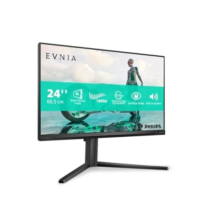 Imagen de Philips Evnia 24M2N3200A Monitor Gaming FHD de 24 Pulgadas, 180 Hz, 0,5 ms, FreeSync Prem., Comp. (1920x1080, HDMI 2.0, DisplayPort 1.4) Negro Gris