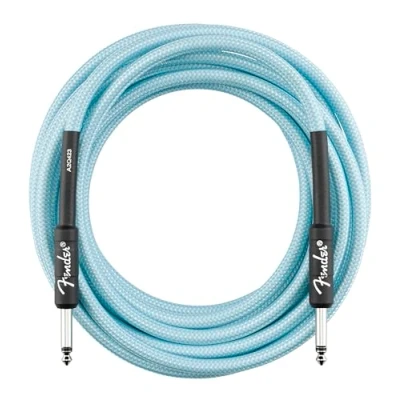 Imagen de Fender Professional Series Tweed Daphne Blue Cable recto para instrumentos (4,6 m), color azul