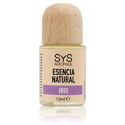 Imagen de Esencia Natural de iris SYS Aromas 12 ml para Quemador Esencias, ambientadores Hogar, Fragancias Humidificadores no Hidrosolubles, Esencias Velas, Aceite