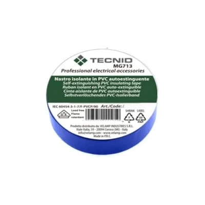 Imagen de Cinta aislante de PVC, espesor 0,13 mm, 15 mm x 10 m. Azul