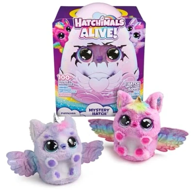 Imagen de HATCHIMALS Alive Mystery Hatch PUFFICORN Peluche Interactivo Sorpresa y Huevo con Niebla, Luces más de 100 Reacciones Sonidos La Magia está en Tus Manos Juegos Infantiles Juguetes Niños 5 Años