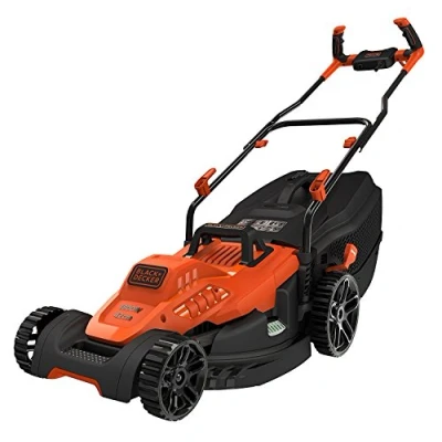 Imagen de BLACK+DECKER BEMW481BH Cortacésped con Manillar Tipo Bicicleta 1800 W, Ancho de Corte 42 cm, Para Jardines más 600 m2, 6 Alturas Ajuste Centralizado 20, 30, 40, 50, 60, 70 mm