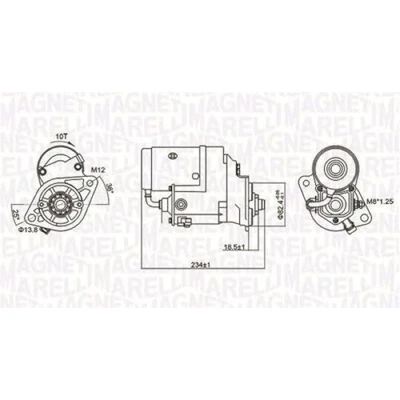 Imagen de MAGNETI MARELLI 063721154010 Motor de arranque 12 2,2 10 TOYOTA: Land Cruiser Prado 120, 70 SUV Cabrio, HIACE 4 Kasten