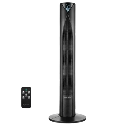 Imagen de Taylor Swoden Ventilador de pie y mesa digital 2 en 1 con 7 aspas， 45W， temporizador 9h， mando a distancia， altura ajustable 68 110 cm， 3 velocidades modos， oscilación 90