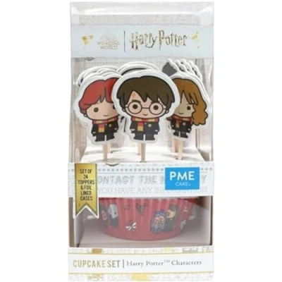Imagen de PME Harry Potter Set de 24 cápsulas para cupcakes y toppers con Personajes icónicos