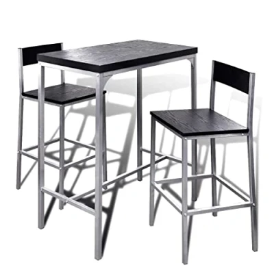 Imagen de vidaXL Set de Mesa Alta y Taburetes Desayuno Muebles Bar Comedor Cocina Silla