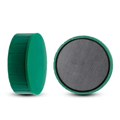 Imagen de MAUL MAULsolid, paquete SB, imanes pequeños e irrompibles para un uso versátil, imán redondo con diseño moderno, diámetro de 38 x 15,5 mm, 2 unidades, color verde