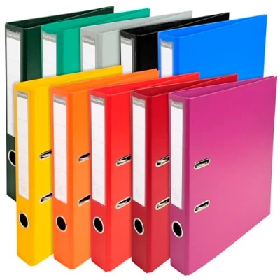 Imagen de Classeur a levier pvc a4 dos de 50 mm, paquete con 10 unidades, colores surtidos