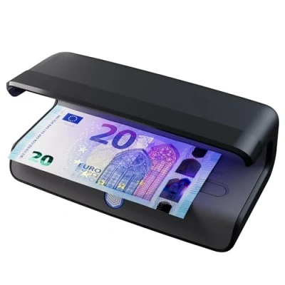Imagen de Safescan 55 LED Detector de billetes falsos con luz UV El dinero también verifica tarjetas crédito y DNI 3 luces potentes