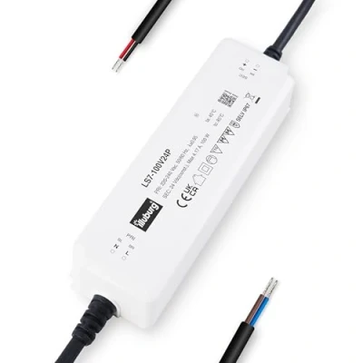 Imagen de illuburg Transformador LED 24V 100W Impermeable IP67 Sin Parpadeo para Tira Fuente de Alimentación Driver
