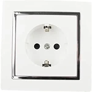 Imagen de Enchufe Doble, de Pared, Toma Corriente Color Blanco, para Montaje en Superficie,10AX,16A,250V, 2 Enchufes (1 TOMA)