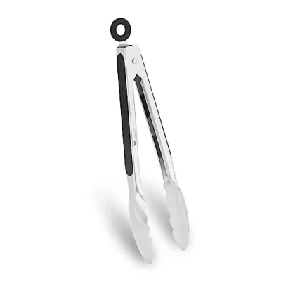 Imagen de pinzas de cocina para barbacoa, acero inoxidable, carne, alicates cocinar,10 pulgadas, juego (27 cm)