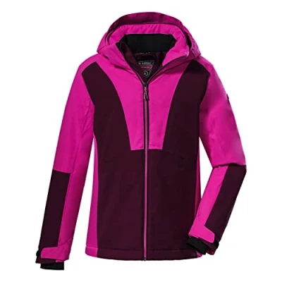 Imagen de Killtec Girl&#039;s Chaqueta de esquí/chaqueta funcional con capucha y protección contra la nieve KSW 155 GRLS SKI JCKT, neon pink, 152, 38486 000