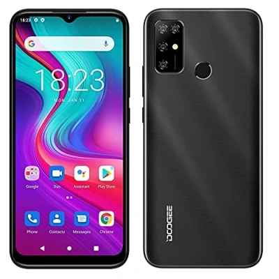 Imagen de Teléfono Móvil Android 11 DOOGEE X96 Pro, Octa Core 4GB RAM 64GB ROM, Batería 5400mAh, Cámara Cuádruple 13MP, Pantalla HD+ 6,52 Pulgadas, Smartphone Dual SIM + SD (3 Ranuras), Huella Digital Negro