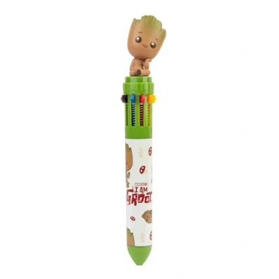 Imagen de Grupo Erik Bolígrafo Multicolor Marvel Groot 10 colores en 1 retráctil Bolígrafos bonitos 3D ideal accesorio papelería Regalos niño