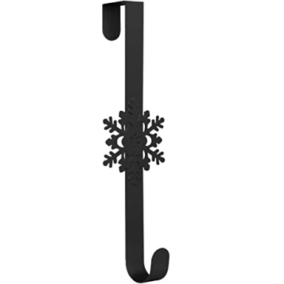 Imagen de TRIXES Colgador de corona copo nieve Navidad, gancho para puerta delantera decoración Navidad e invierno, el hogar
