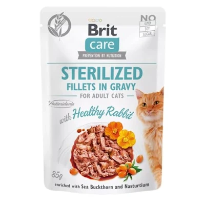 Imagen de Comida húmeda para Gatos VAFO PRAHA s.r.o. Brit Care COT SASZ.85G FG esterilizó el Conejo / 24