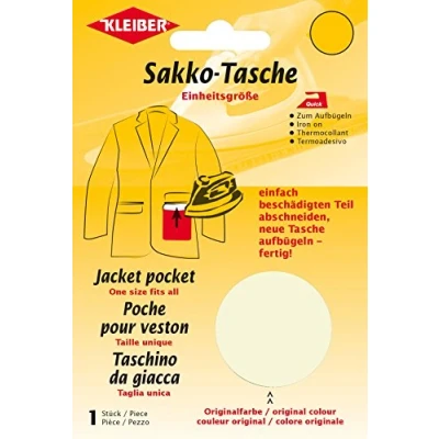 Imagen de Kleiber Bolsillo de reparación para Chaqueta, termoadhesivo, Color Beige