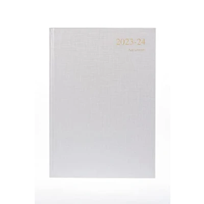 Imagen de Collins Debden Essentials ESSA41M.48 2324 Agenda académica 2023 24, tamaño A4, día por página (citas), diario escolar, universitario o universitario, julio de a 2024, color plateado