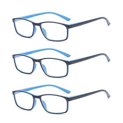 Imagen de Suertree Anti Blue Light gafas de lectura 3 paquete ayuda visual ópticas para damas hombres 1.5X