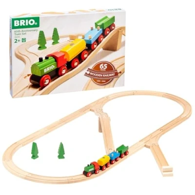 Imagen de BRIO Set ferroviario del 65Aniversario, Accesorios Circuito de Tren, 32 Piezas, Mi Primer Edad 24+ Meses
