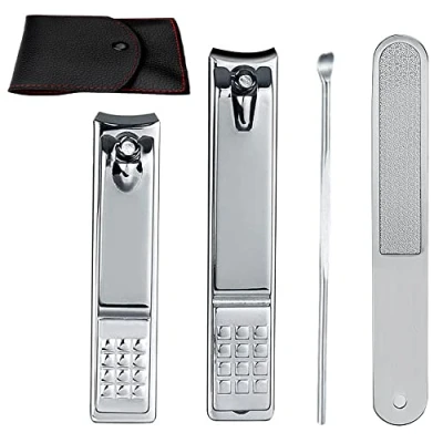 Imagen de Econtal, Set De Cortauñas Grande y Pequeño Con Lima Uñas, Kit Pinza Corta Uñas Pies Manos Hombre, Cortador Pies, Uñeros Trim