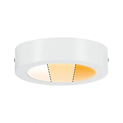 Imagen de Paulmann 79790 Panel LED Carpo, redondo, incl. 1x10,2 W, regulable, lámpara de techo, blanco mate, plafón, metal, para sala estar 2300 K