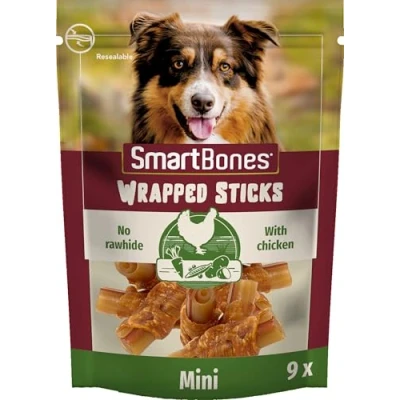 Imagen de SmartBones Pollo Barritas envueltas Mini para perros, 9 piezas