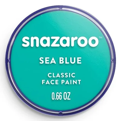 Imagen de Snazaroo Pintura facial y corporal, 18 ml, color azul marino, profesional a base de agua, pastilla aquacolor individual para adultos, niños efectos especiales