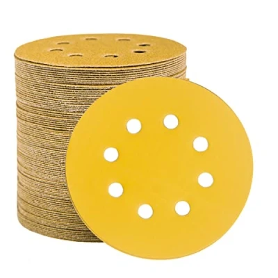 Imagen de STEBRUAM Disco de Lija Discos 100 Piezas 800 Granos 125mm Papel abrasivo autoadhesivos Pulir Hook and Loop Abrasivos 8 Agujeros para Lijadora Orbital