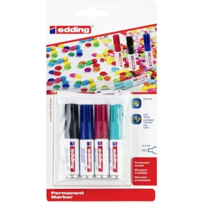 Imagen de Edding 4 05 1 Mini 0.5 Marcador permanente (1,5 3 mm), colores surtidos