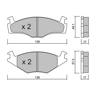 Imagen de Juego de pastillas METELLI 22 0045 2