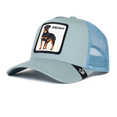 Imagen de Goorin Bros The Farm Gorra de malla ajustable estilo trucker para hombres y mujeres, color gris oscuro (Bad Boy Truckin), talla única, única
