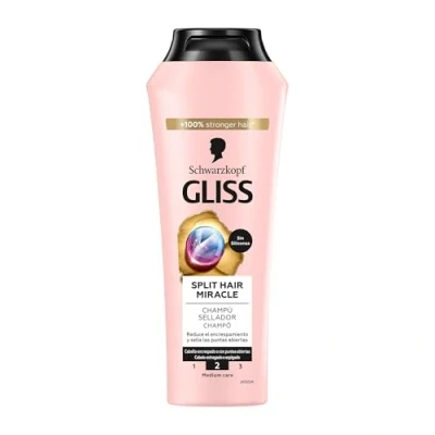 Imagen de GLISS Champú Split Hair Miracle, 250 ml, para cabello abierto y encrespado, Gama Selladora
