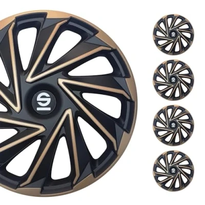 Imagen de SPARCO Verese SPC1680GDBK Tapacubos 16in dorado, negro