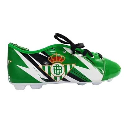 Imagen de CyP Brands Real Betis Balompié, Estuche, Portatodo, Estuche Bota, Material Escolar, fútbol, Bota Escritura, Color Verde, Producto Oficial