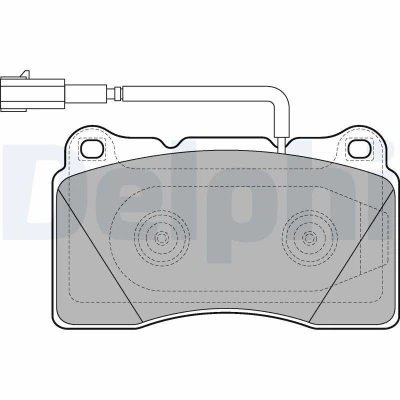 Imagen de DELPHI LP2221 Juego de pastillas freno con contacto avisador desgaste Chapa antichirridos sin accesorios ALFA ROMEO: Giulietta Hatchback