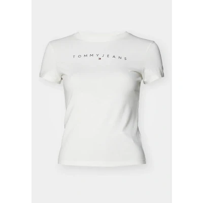 Imagen de Tommy Jeans SLIM Linear TEE Camiseta estampada, Mujer, Talla: 44, Ancient white