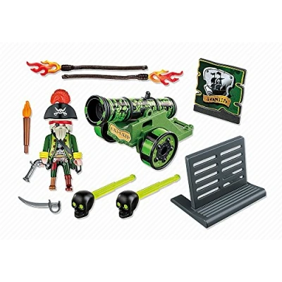 Imagen de PLAYMOBIL Pirates Cañón Interactivo con Capitán Pirata Muñecos y Figuras, Color Multicolor (6162)