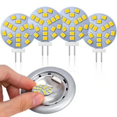 Imagen de Lamptobe G4 Bombillas LED Blanco Luz Diurna, 2W Equivalente a 20W Halógena, Base Bi Pin, AC/DC 12V, 4000K, 120 Gran Angular, 220 LM, Iluminación Empotrada, de Pista, No Regulable, Paqu