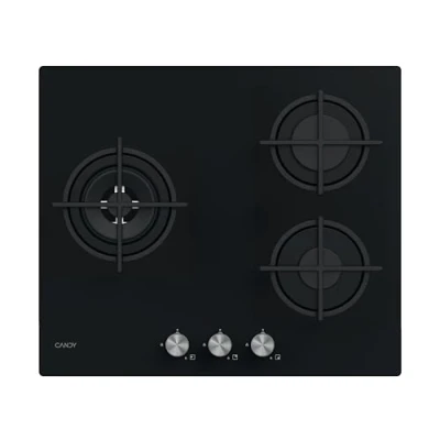 Imagen de ¡Oferta 11% ! Candy Csg63b4pb Encimera De Gas 3 Zonas Coccion Ancho 59,5 Cm