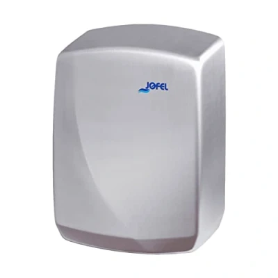 Imagen de Jofel Secamanos Óptico 2000W, Secador de Mano con Sensor Infrarrojos Activado y Desactivado Automático, Carcasa Acero Inoxidable, Antivandálico, Modelo Futura, AA16500 Satinado