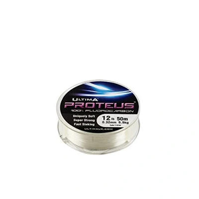 Imagen de ULTIMA Proteus Línea de Pesca fluorocarbono rígido, Unisex, Transparente, 0.35 mm 15.0 LB
