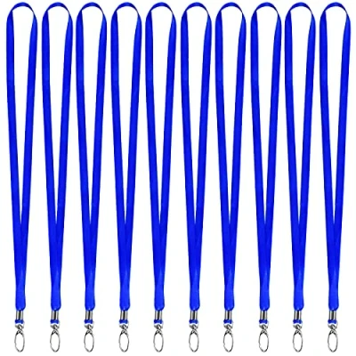Imagen de 20 piezas Correa de Cuello para LlavesTarjeta, Lanyard Cordón Negocio Oficina Estudiente Enfermera, Cuerdas Colgantes Porta Tarjetas Identificativas (Azul)