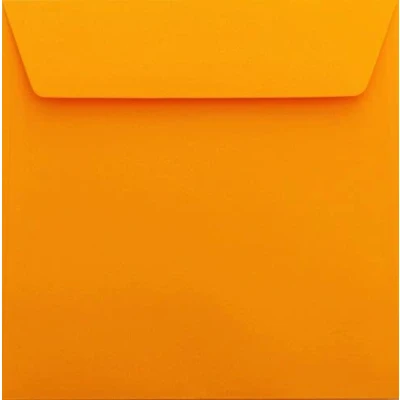 Imagen de Karten und Co. Sobres (18 x 18 cm, 120 g/m², cuadrados, autoadhesivos, plastificados, 25 unidades), color naranja