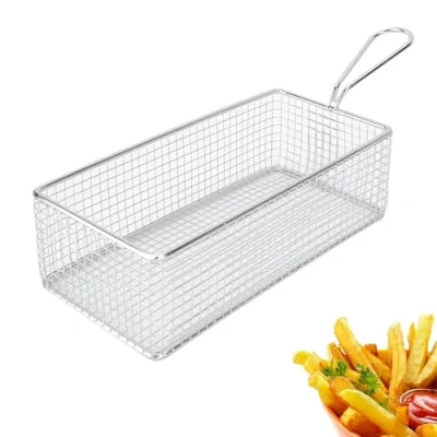 Imagen de Cesta de Patatas Fritas, Fritas Acero Inoxidable, Comida Frita para Restaurante Familiar
