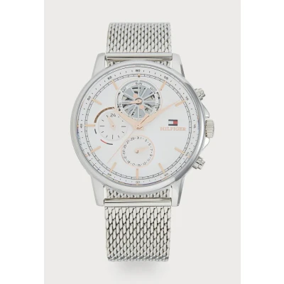 Imagen de Tommy Hilfiger Stewart Cronógrafo silvercoloured/white, Hombre, Talla: One Size, Silver coloured/white