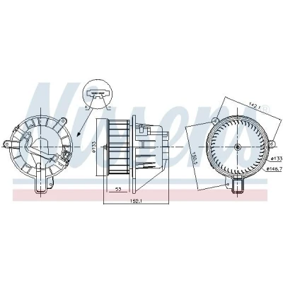 Imagen de NISSENS 87546 Ventilador de Calefacción sin controlador incorporado SEAT: Arona