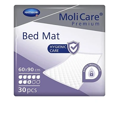 Imagen de MoliCare Premium BedMat: Empapador para Proteger Camas, Sillones y Sofás, Desechables, Pacientes Incontinentes, 60x90cm, 30 Unidades
